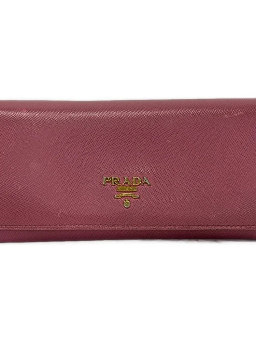 PRADA 1M1132 Begonia (Pink) Leather Long Wallet